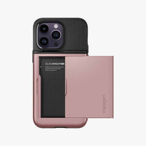 ACS04835 - iPhone 14 Pro Max Case Slim Armor CS in black showing the back
